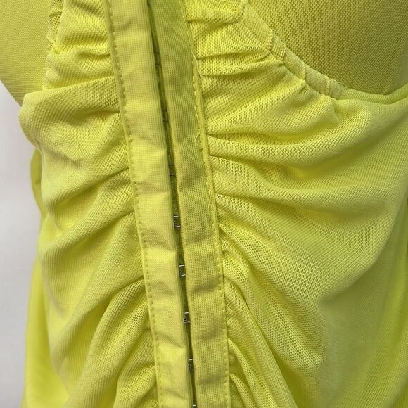 Haute Monde Yellow Body con ruched corset dress size 1X NWT - Picture 4 of 12